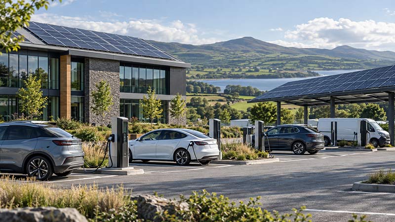 aaaasa Commercial solar panel installation on a hotel in Ireland helping reduce energy costs and carbon emissions
